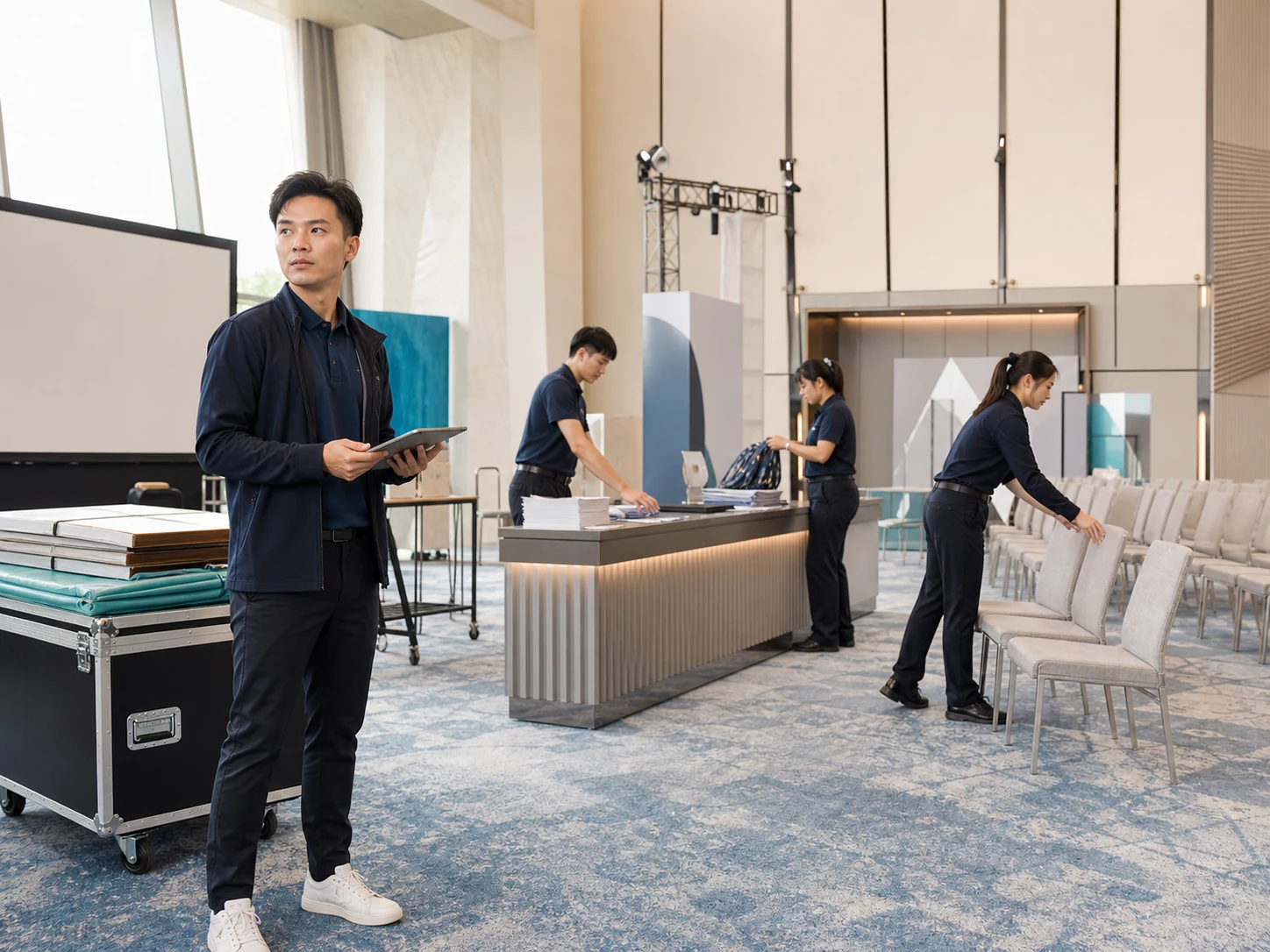 企業活動場地的人力配置與現場協調